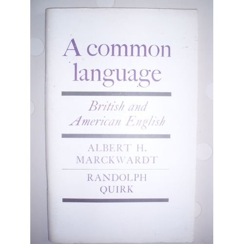 A Common Language British And American English