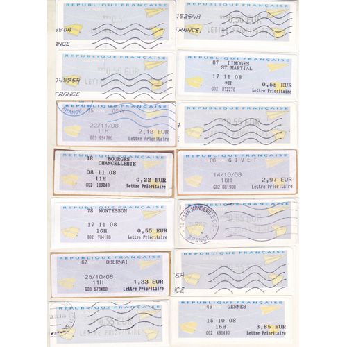 Lot De 14 Vignettes Distributeur De La Poste Bonne Cote (2)