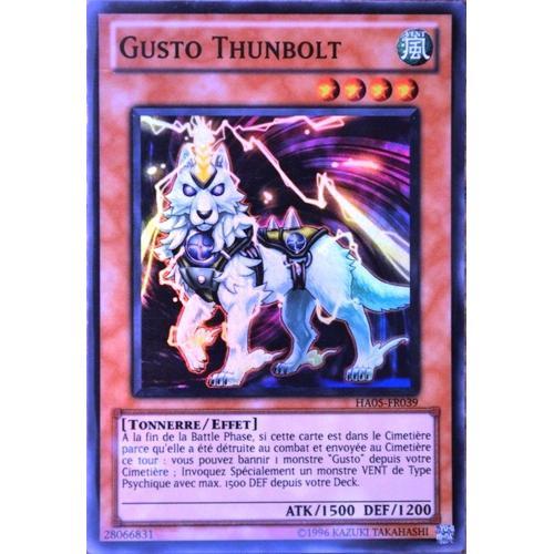 Carte Yu-Gi-Oh Ha05-Fr039 Gusto Thunbolt Neuf Fr