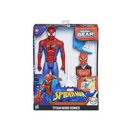 Figurine Spider-Man Blast Gear Et Accessoires - Collection Titan Super Heros Marvel, Deluxe - Spiderman - Set Jouet Garcon + Carte