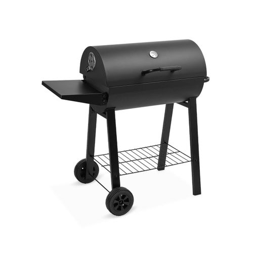 Barbecue Charbon De Bois Sur Roulette Fumoir Smoker Américain Gril Cuisson Récupérateur De Cendres Aérateurs Bac Charbon Tablettes