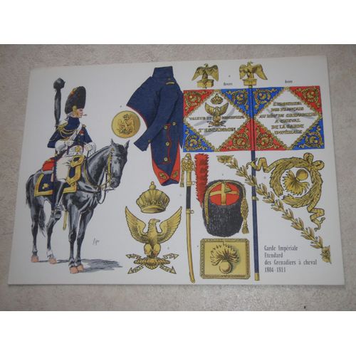 Le Plumet.  Planche 21. Garde Impériale. Etendard Des Grenadiers À Cheval 1804-1811