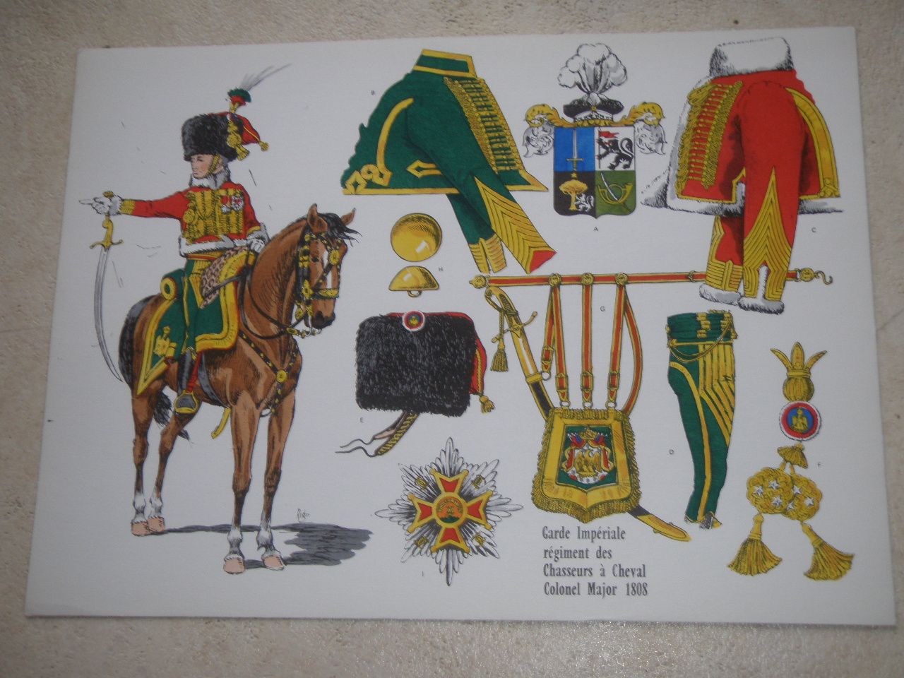 Le Plumet. Planche 26 Garde Imp riale r giment des Chasseurs Cheval Colonel Major 1808 Rakuten