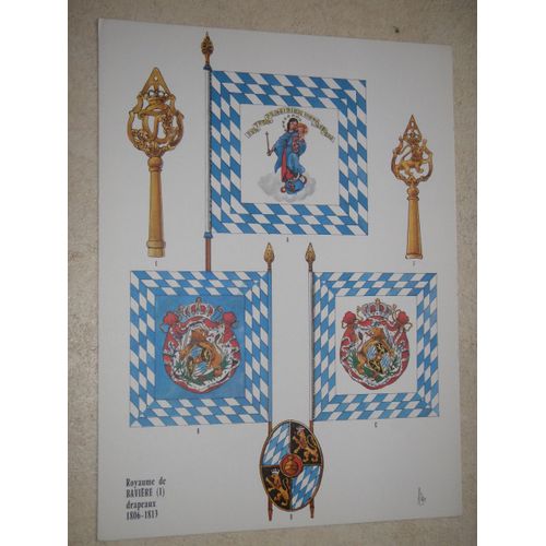 Le Plumet.  Planche D3. Série D. Royaume De Bavière (I). Drapeaux 1806-1813
