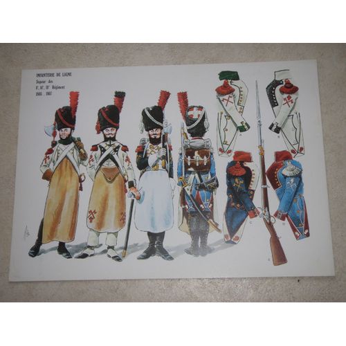 Le Plumet.  Planche 155. Infanterie De Ligne Sapeur Des 8e, 14e, 18e Régiment 1805-1807.