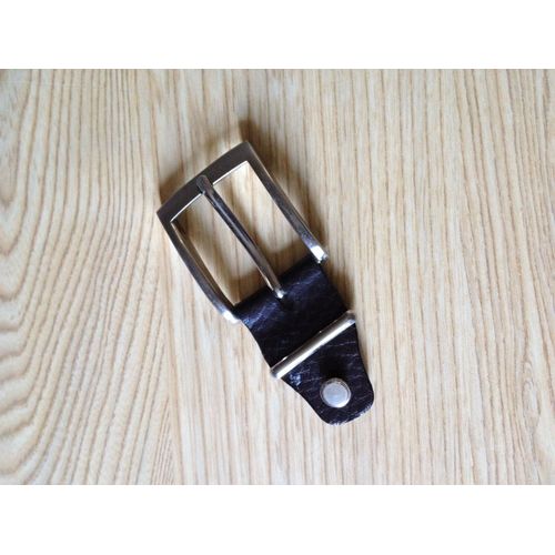 Boucle De Ceinture En Métal Blanc Avec Pieds Imitation Cuir Largeur: 3,6 Cm