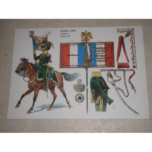 Le Plumet.  Planche 172. Chasseurs À Cheval. 6e Régiment. Etendard - 1815