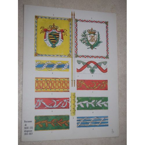 Le Plumet.  Planche D6. Série D. Royaume De Saxe (Ii) Drapeaux 1811-1813