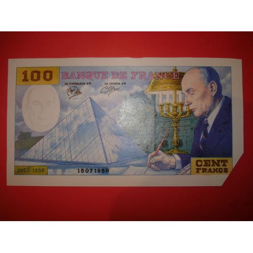 Billet Fantaisie 100 Francs 1989