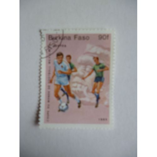 Timbre "Burkina Faso :1985:Coupe Du Monde De Football:Mexico 1986".