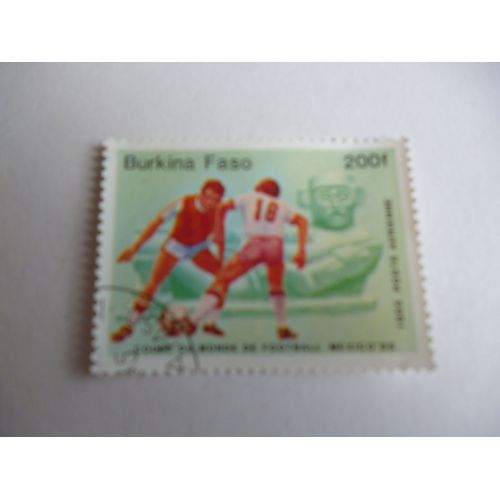 Timbre "Burkina Faso :1985:Coupe Du Monde De Football:Mexico 1986".