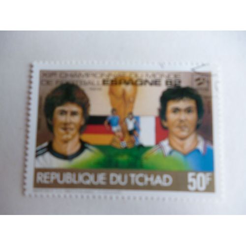 Timbre "Tchad:Championnat De Football:Espagne 1982".