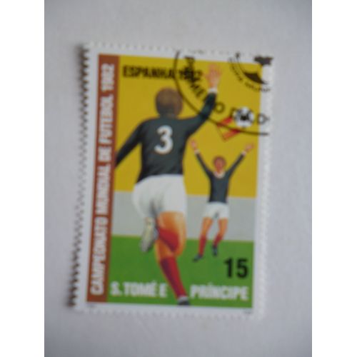 Timbre "Tome E Principe:Championnat Du Monde De Football:Espagne 1982".