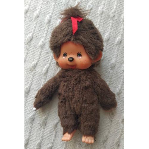 Peluche Doudou Kiki Ajena Nounours 1974 Sekiguchi Noeud Rouge Le Vrai Sous Le Pied H 20 Cm