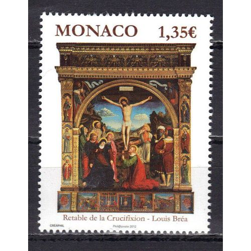 Monaco 2012 : Retable De La Crucifixion - Grand Timbre 1,35 ¿ Multicolore Neuf **