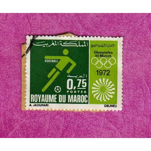 Timbre Maroc Jeux Olympiques De Munich - Football 1972