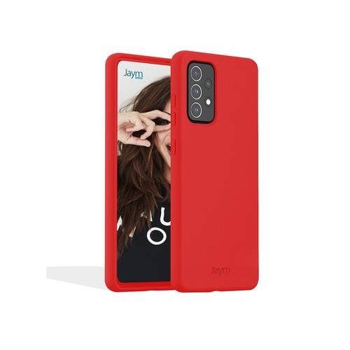 Jaym - Coque Silicone Premium Rouge Pour Samsung Galaxy A03s -100% Silicone Et Microfibre - Renforcée Et Ultra Doux