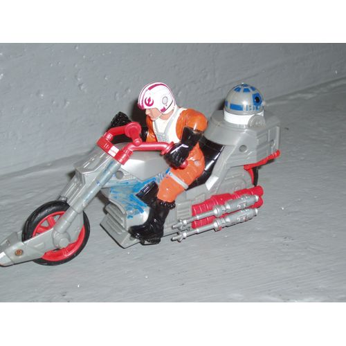 Rare  Moto  Serie  Star  Wars De  Luke  Skywalker  Avec  R2d2  -Hasbro