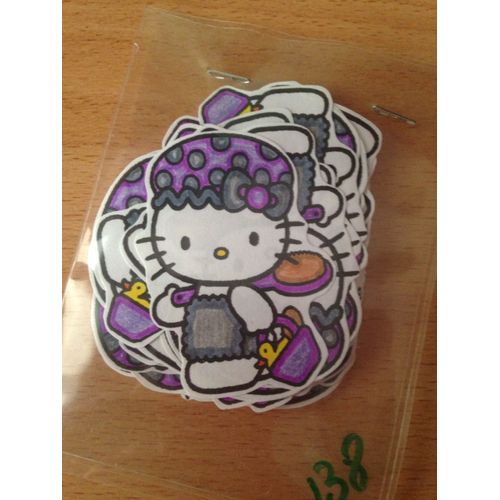 Lot De 50 Punchs Hello Kitty Salle De Bain 