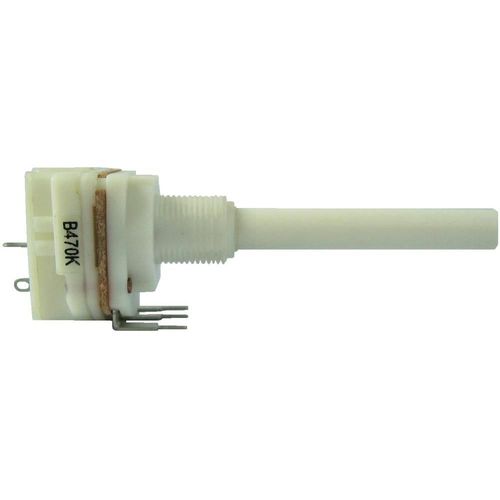 Potentiomètre rotatif avec interrupteur (10 A maxi) Ø de l'axe 6 mm 470 kO 0,2 W ±20 % courbe linéaire Weltron WP20EKCIL