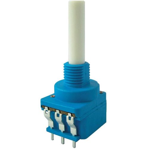 Potentiomètre rotatif avec interrupteur (10 A maxi) Ø de l'axe 6 mm 100 kO 0,4 W ±20 % courbe linéaire Weltron WSFA202-A