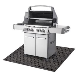 140x200 Cm Tapis De Protection Pour Barbecue Vectra 316 Pour Terrasse, Extérieur - Beige