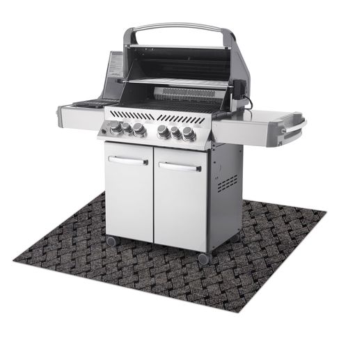 100x200 Cm Tapis De Protection Pour Barbecue Vectra 316 Pour Terrasse, Extérieur - Beige