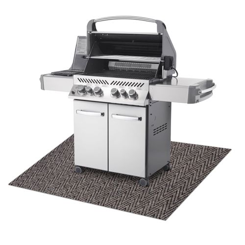 100x200 Cm Tapis De Protection Pour Barbecue Magnus 1951 Pour Terrasse, Extérieur - Beige