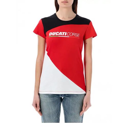 T-Shirt Ducati Femme Contrast Insert Officiel Motogp