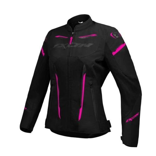 Blouson Moto Femme Ixon Striker Air Ld - Noir/Anthracite/Fushia - Xs