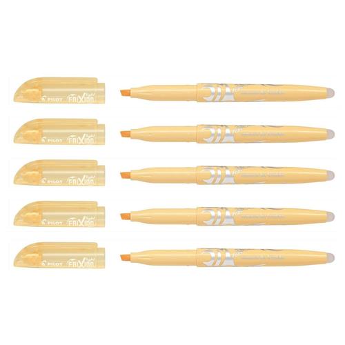 Pilot Lot De 5 Surligneurs Frixion Light Soft Pte Biseau 3,8 Mm Orange Pastel