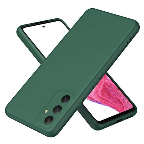 Coque Pour Samsung Galaxy A35 5g - Housse Etui Silicone Gel Fine + Verre Trempe - Vert