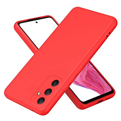 Coque Pour Samsung Galaxy A35 5g - Housse Etui Silicone Gel Fine + Verre Trempe - Rouge