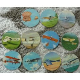Collection Objets Publicitaires Rare " Les Premiers Aéroplanes " Dessous De Verre Offert Par Les Desserts Tous Prêts Yabon , Sur Les 12 Modèles , 11 Modèles, Manque Seulement Le N° 1