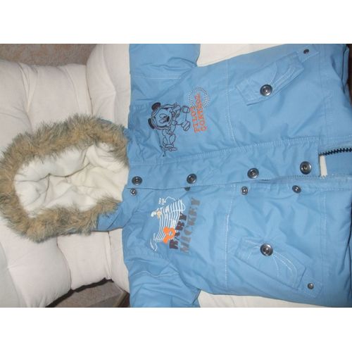 Grand Manteau Chaud Imprimé Mickey Minnie
