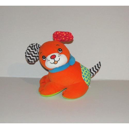 Chien Orange Logitoys Peluche Chien Hochet 