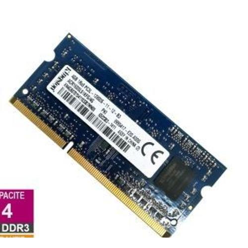Barette mémoire Kingston 4 Go PC3L 12800 S pour PC PORTABLE (DDR3)