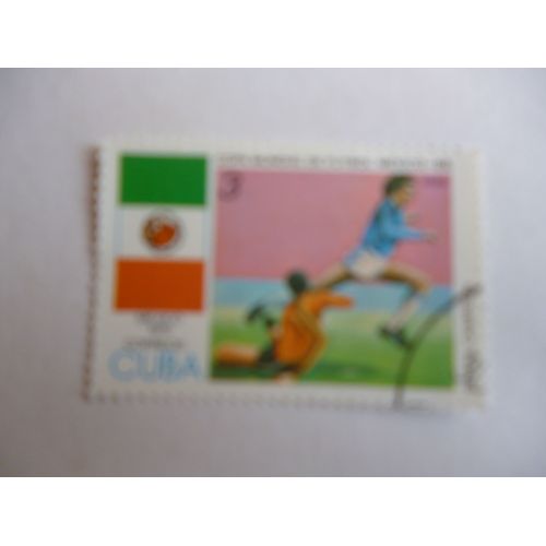Timbre "Cuba 1985:Coupe Du Monde De Football : Mexico 1986".