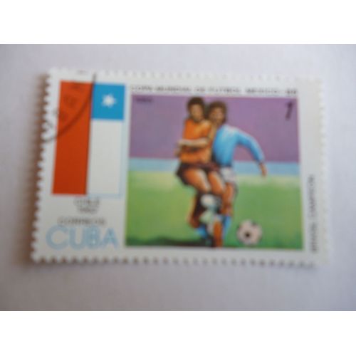 Timbre "Cuba 1985:Coupe Du Monde De Football : Mexico 1986".