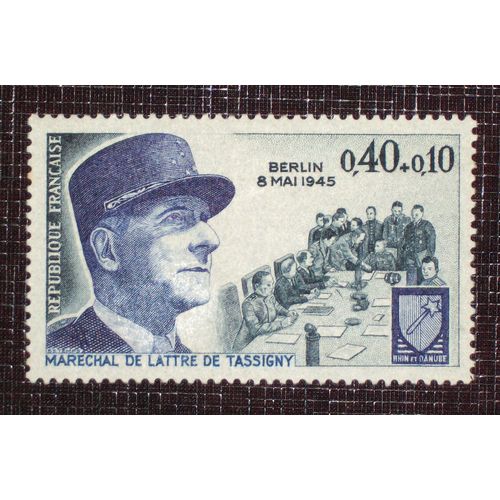 France N° 1639 Neuf Sans Charnière De 1970 - 40c+10c  « Maréchal De Lattre De Tassigny (25ieme Anniversaire De LArmistice Du 8 Mai 1945) »