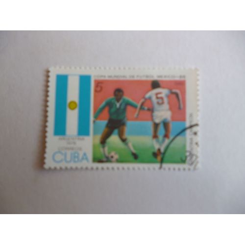Timbre "Cuba 1985:Coupe Du Monde De Football : Mexico 1986".