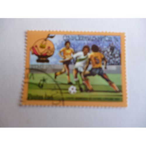 Timbre "Laos:Coupe Du Monde De Football D'espagne 1982".