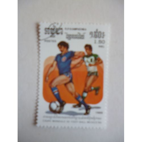 Timbre "Laos:Coupe Du Monde De Football D'espagne 1982".