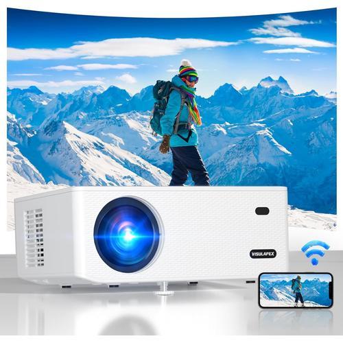 Vidéoprojecteur Wifi, 15000 Lumens S1 1080P Full Hd Rétroprojecteur Fonction Zoom Projecteur Vidéo Home Cinéma Pour Smartphon