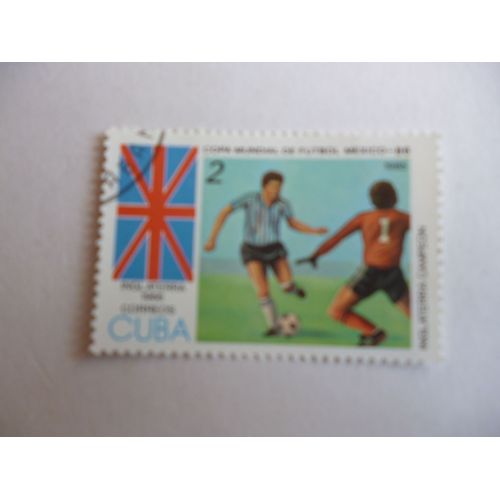 Timbre "Cuba 1985:Coupe Du Monde De Football : Mexico 1986".