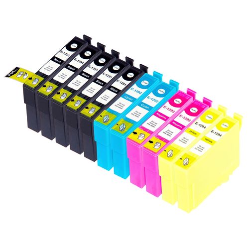 11 x Cartouche d'encre avec puce compatible Epson T1295 pour imprimantes  Stylus Office BX305FW, Stylus Office BX305FW Plus, Stylus SX230, Stylus SX235W, Stylus SX420W, Stylus SX425W, Stylus SX430W