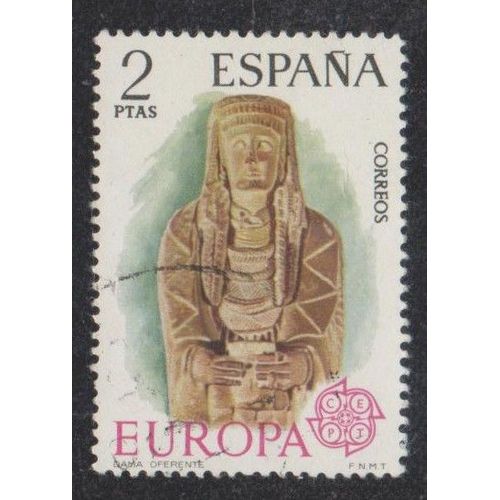 Timbre D'espagne N°1829 Y&t 2 P. Polychrome Europa La Dame Offrante