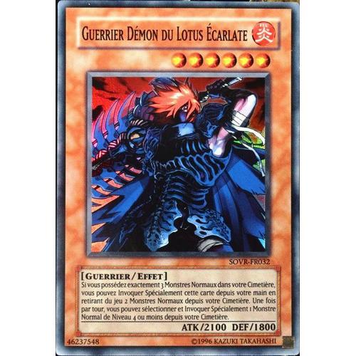 Carte Yu-Gi-Oh Sovr-Fr032 Guerrier Démon Du Lotus Ecarlate Neuf Fr