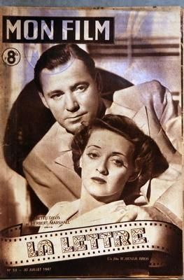 Mon Film N° 53 Du 30/07/1947 - Bette Davis Et Herbert Marshall Dans La Lettre