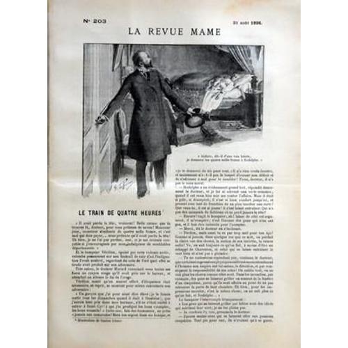 Revue Mame (La) N° 203 Du 21/08/1898 - Le Train De Quatre Heures  -   Illustration De Gaston Lhuer - Edmond Rostand - Le Vase Mysterieux Par Georges Brunel - Le Marechal De Guebriant  -   Les Weymariens